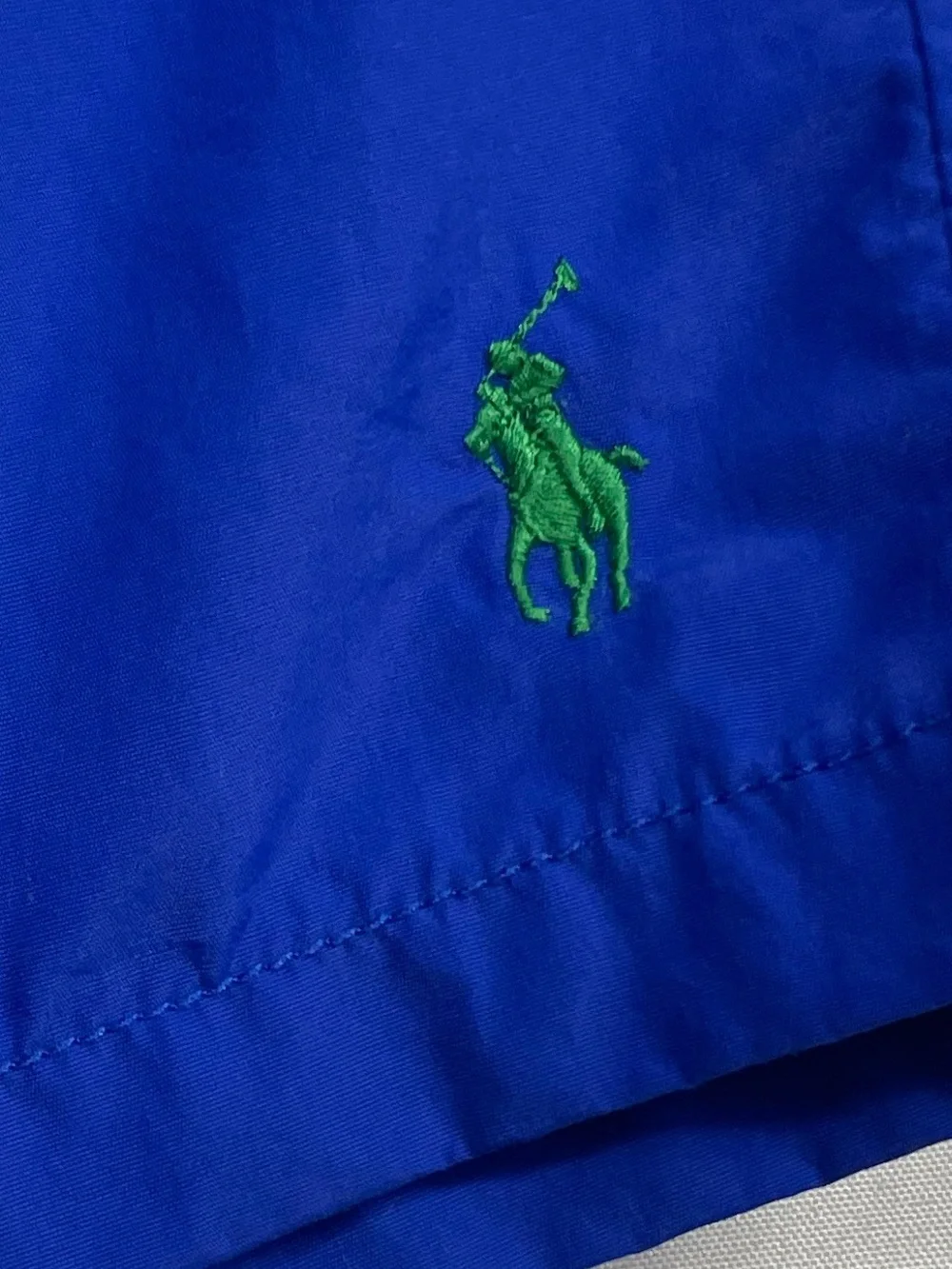 90s Polo Ralph Lauren Swim Trunks Blue Logo Med Bathing Suit Shorts Sports Beach